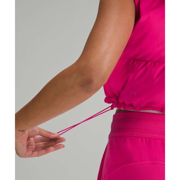 Lululemon Wunder Puff Super-Cropped Vest Sonic Pink Size 4 Lightweight - Picture 3 of 4